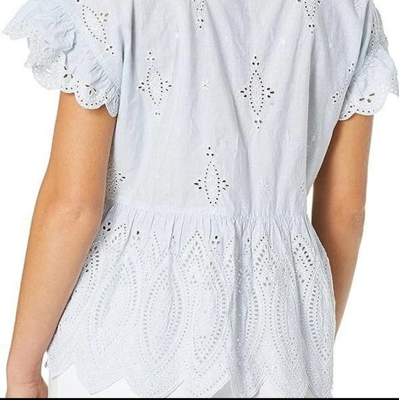 Joie Cerelia Eyelet Peplum Top - Picture 2 of 4